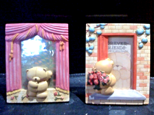 2 x Vintage Forever Friends Photo Frame Andrew Brownsword Teddy Bear Excellent - Picture 1 of 5
