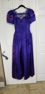 purple 80s dress