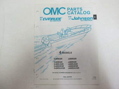 1991 Johnson OMC Außenbordmotoren 4 Modelle Teilekatalog Handbuch OEM USED