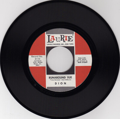 7'' Single - USA - Dion - Runaround Sue - Laurie 3110 - orig. 1961 - DOO WOP