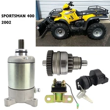 Sportsman 400 2002 Starter Motor & Bendix & Relay & Key Switch for Polaris