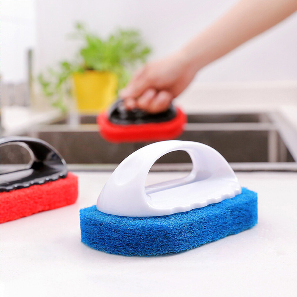 4-Pack White Sponge Holders for Kitchen Sink or Bathtub Cleaning Brushes-image