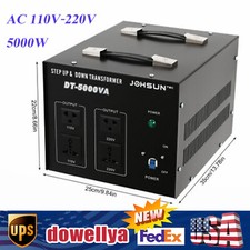 5000W Watt Step Up/ Down Voltage Converter Transformer Heavy Duty 110V To 220V