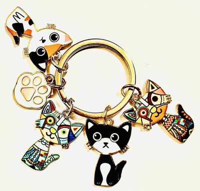 Viele Kätzchen! Japanische süße Glückskatze Pfote Maneki Neko Schlüsselanhänger Charm Geschenk Kawaii