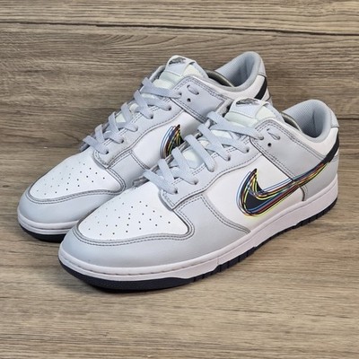 Nike Dunk Low 3D Swoosh White Grey Sneaker Turnschuhe DV6482-100 Gr. UK 11