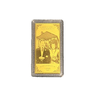 Charles III 1/200oz .999 Fine Gold Bar Bullion Ingot King of the United Kingdom1