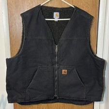Carhartt Vest Mens 2XL Sherpa Lined Fleece Workwear V26 Outdoor