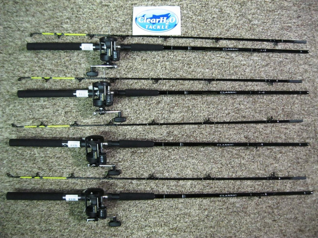 4PK OKUMA CLASSIC PRO 7' CT 2PC TROLLING COMBO W/ MAGDA MA-2
