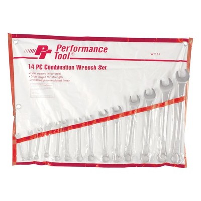 Performance Tool W1114 14 Piece SAE Combo Wrench Set