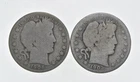 1892-1915 Lot 2 1906 1902 Barber 90% Half Dollars - Coin Collection *072
