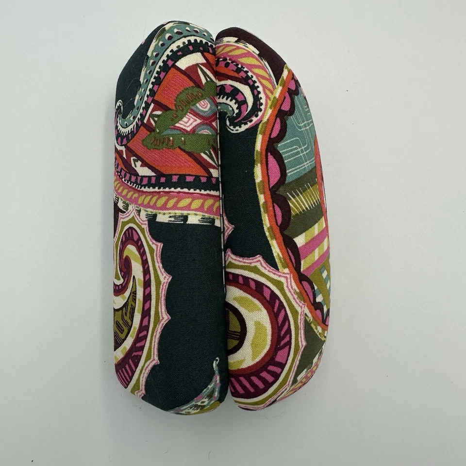 Vera Bradley - Estuche rígido para gafas Paisley Clam - Verdes, Rosas - Colores otoñales Foto 3 de 4