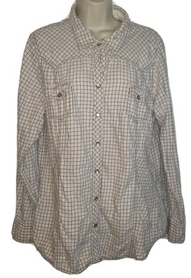 Vtg Old Navy Button Up RodeoWestern Shirt Roping Pearl Buttons Checkered 2XL