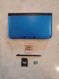 Nintendo 3DS LL XL Blue/Black Console English Menu + Charger + Pok&eacute;mon Ultra Sun