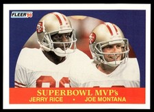 1990 Fleer Jerry Rice/Joe Montana #397