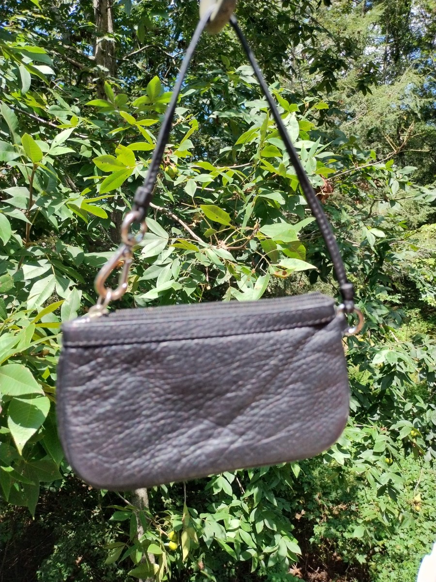 Calvin Klein Black Leather Wristlet Clutch Pouch Purse – RN 54163