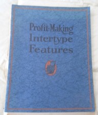 1924 Intertype Corporation Promotional Booklet 41 Pages Lino Type