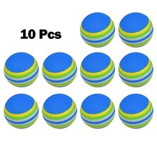 10Pcs 35mm Foam Golf Practice Balls Rainbow Sponge Training Indoor Outdoor