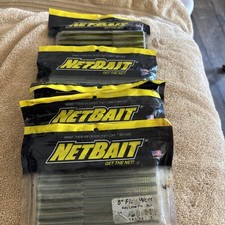 (LOT OF 6 PKS) NETBAIT 5" Flex Worms  COLOR Key Lime Pie / TOTAL WORMS (48)