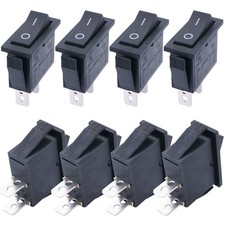 / 8Pcs Boat Rocker Switch Latching ON/Off SPST 2 Pin 2 Position Car Auto Boat...