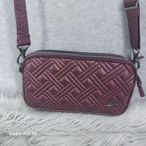LUG Coupe XL Convertible Shoulder Crossbody Belt Bag in Wine Plum Purple