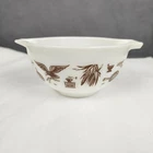 Pyrex Early American Cinderella 441 Nesting Mixing Bowl 1 1/2 Pt White Brown