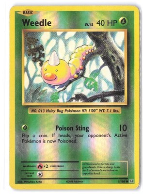 Pokemon Weedle 5/108 XY - Evolutions LP Reverse Holo