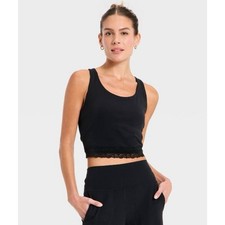 NWT All In Motion Women's Everyday Soft Lace Trim Racerback Tank Top Size Medium