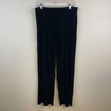 Vintage Womens Velvet Pull On Wide Leg Pants Medium Holiday NYE Cocktail Party