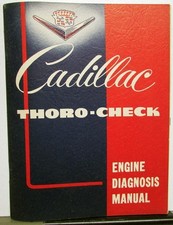 1953 1954 Cadillac Dealer Thoro-check Engine Diagnosis Service Shop Manual
