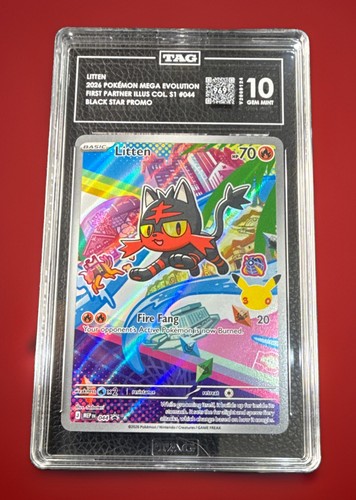 Litten 2026 Pokemon TCG Mega Evolution Promo 044 Black Star Holo TAG 10 EN