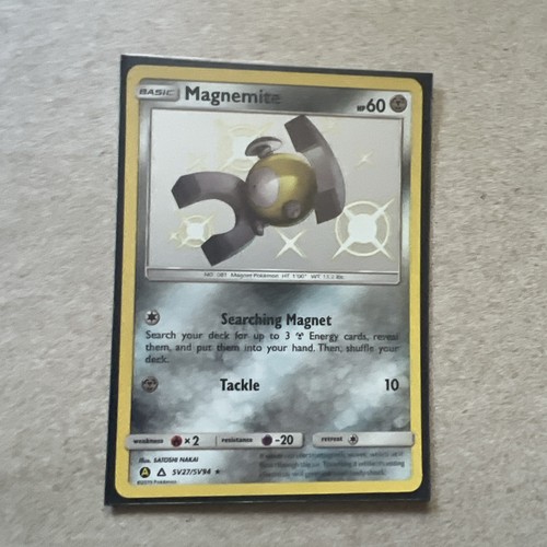 Pokémon TCG Magnemite SV27/SV94 Hidden Fates Shiny Vault Holo Rare NM Condition