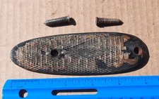 Antique English 12 Ga SxS Shotgun Butt plate W/ Screws