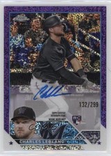 2023 Topps Chrome Update Purple Speckle Refractor /299 Charles Leblanc Auto 16mr