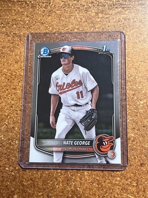 2025 Bowman Chrome Baseball 1st Bowman Card # BCP-184 Nate George