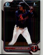 2022 Bowman Carlos Aguiar Chrome Prospects #BCP-1 Minnesota Twins