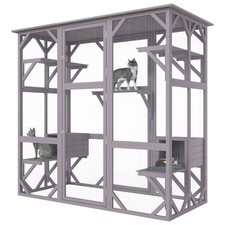 71.2"x34.6"x66.5" 7-Tier Cat House with 5 Platforms 2 Resting Boxes