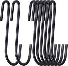 30 Pack Heavy Duty S Hooks 4 Inch Black S Shaped Hooks Hanging Hangers