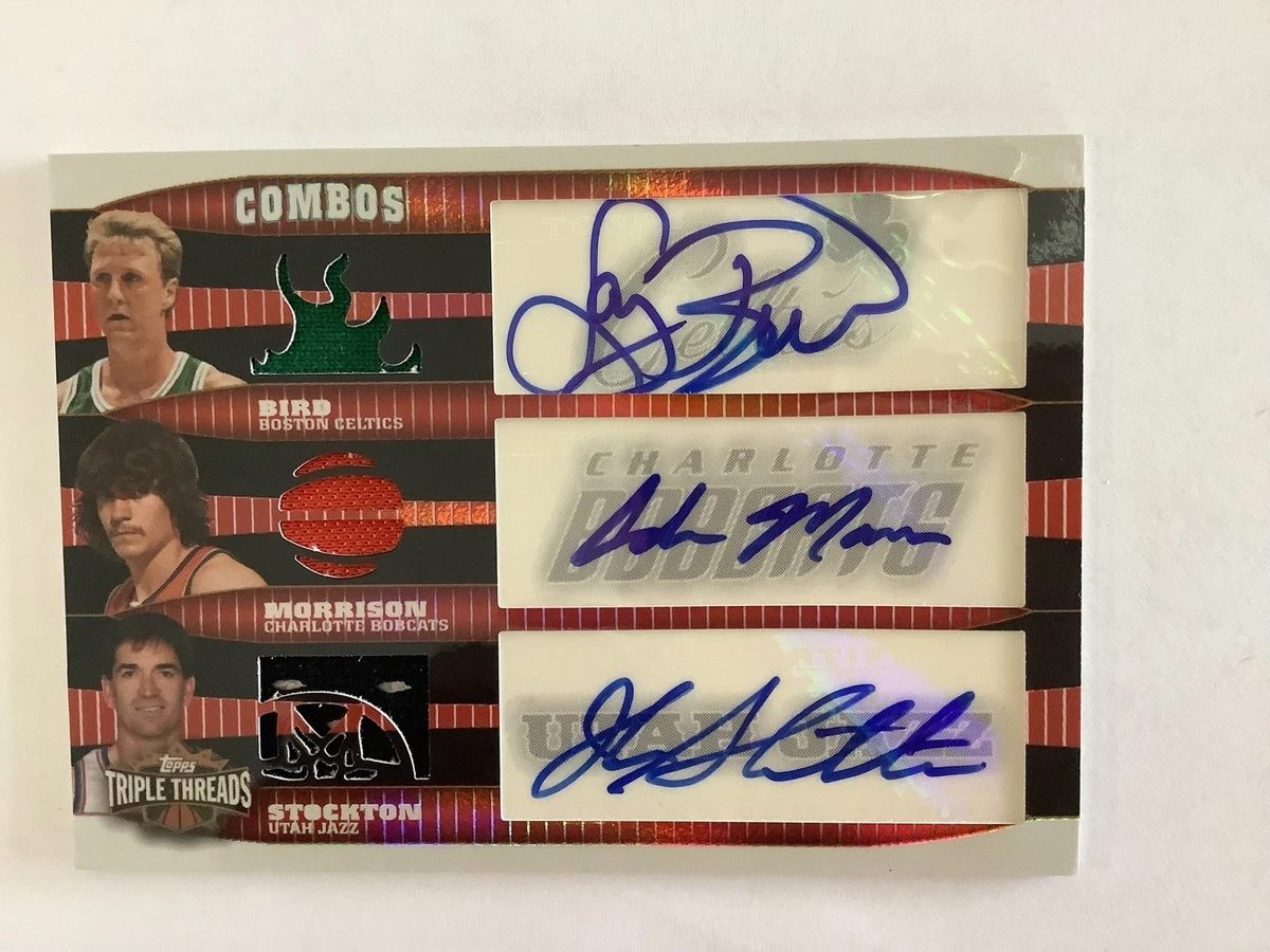 Topps John Stockton Basketball Autographed Sports Trading Cards 