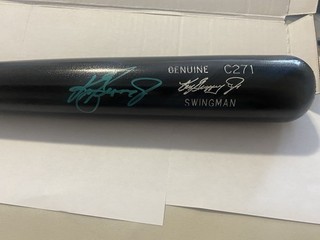 Ken Griffey Jr Auto Black L Slugger Player Model C271 Swingman Baseball Bat BAS
