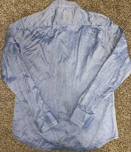 Descendant of Thieves Shirt Mens Large Blue Checkered Button Up Limited Release - Picture 3 of 7