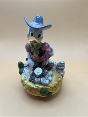 Vintage Schmid Daisy Duck Cowboy Figurine Japan Walt Disney Productions Works