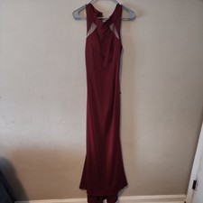 JVN By Jovani Teal Evening Gown Size 4 Red Backless Formal Dress Prom Wedding