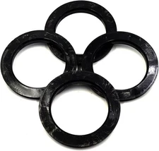 78.1 to 108 Hub Centric Rings, Black Plastic Hubcentric Rings, Pack of 4