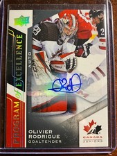 OLIVIER RODRIGUE  #107 - 2020 TEAM CANADA JUNIOR ..ROOKIE POE AUTOGRAPH
