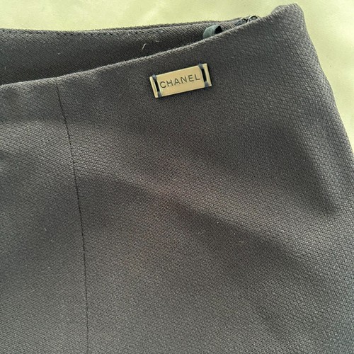 CHANEL Navy Blue Wide Leg Pants Trousers Wool Size 40 (US SZ: 10/M) - Picture 5 of 9