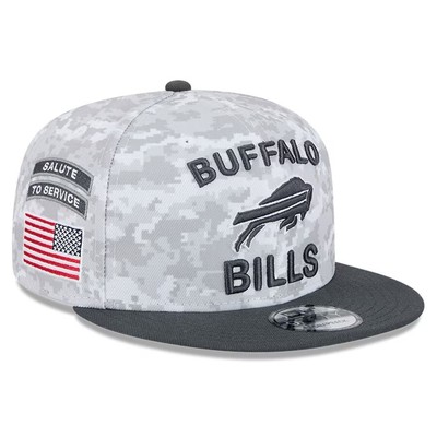 Authentic Buffalo Bills New Era 2024 Salute To Service 9FIFTY Snapback Hat Os