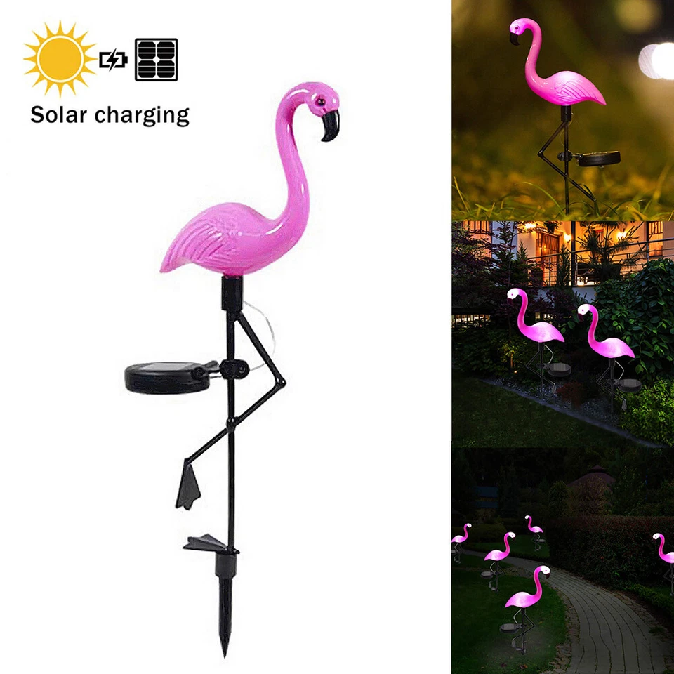 Flamingo Solarleuchte Solarstecker mit . Solarlampe Gartenlampe Rasen Licht - Bild 3 von 4