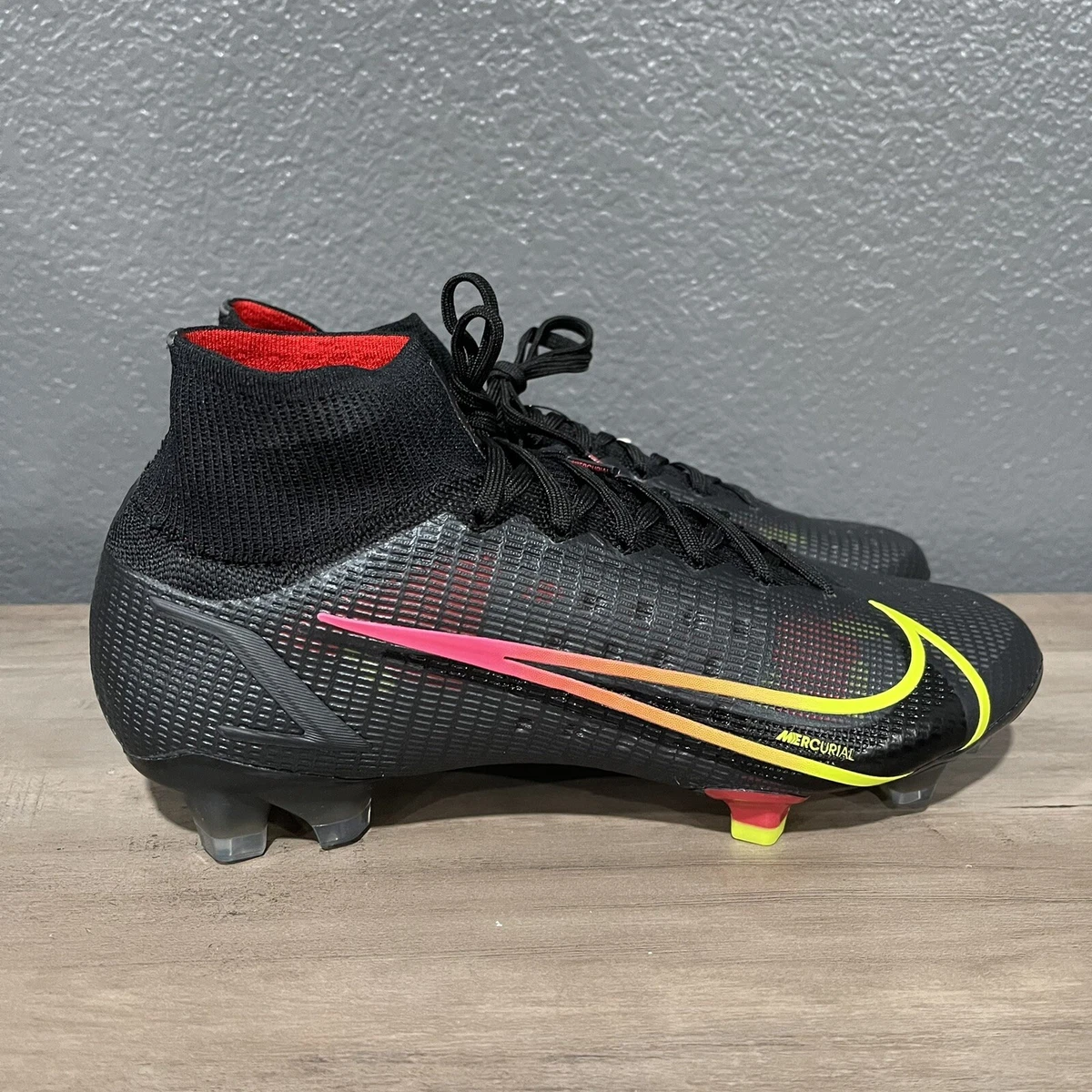 Nike Superfly 8 Elite FG Black Cyber Flyknit CV0958-090 Men&#039;s 7.5 | eBay