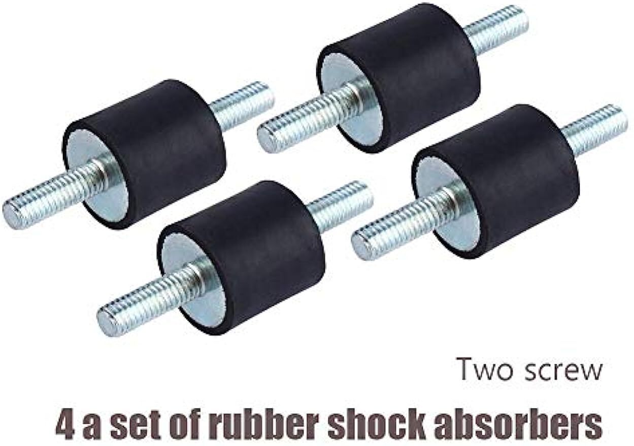 Supporti Anti Vibrazioni In Gomma 4x M8/M6 - Silentblock Per Motori, Compressori E Attrezzature Industriali