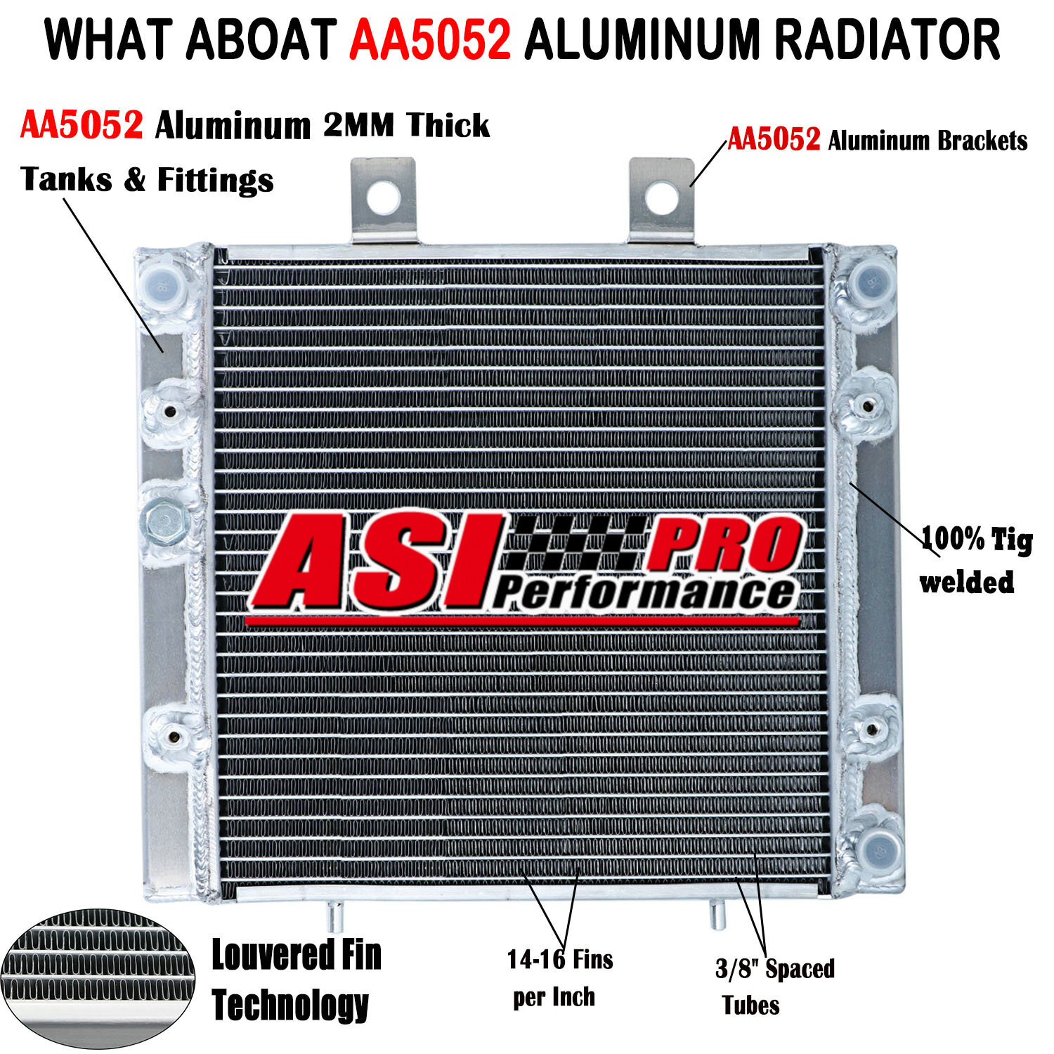 Aluminum Radiator fits 2011-2013 2012 Polaris Sportsman Hawkeye 400 500 2X4 4X4